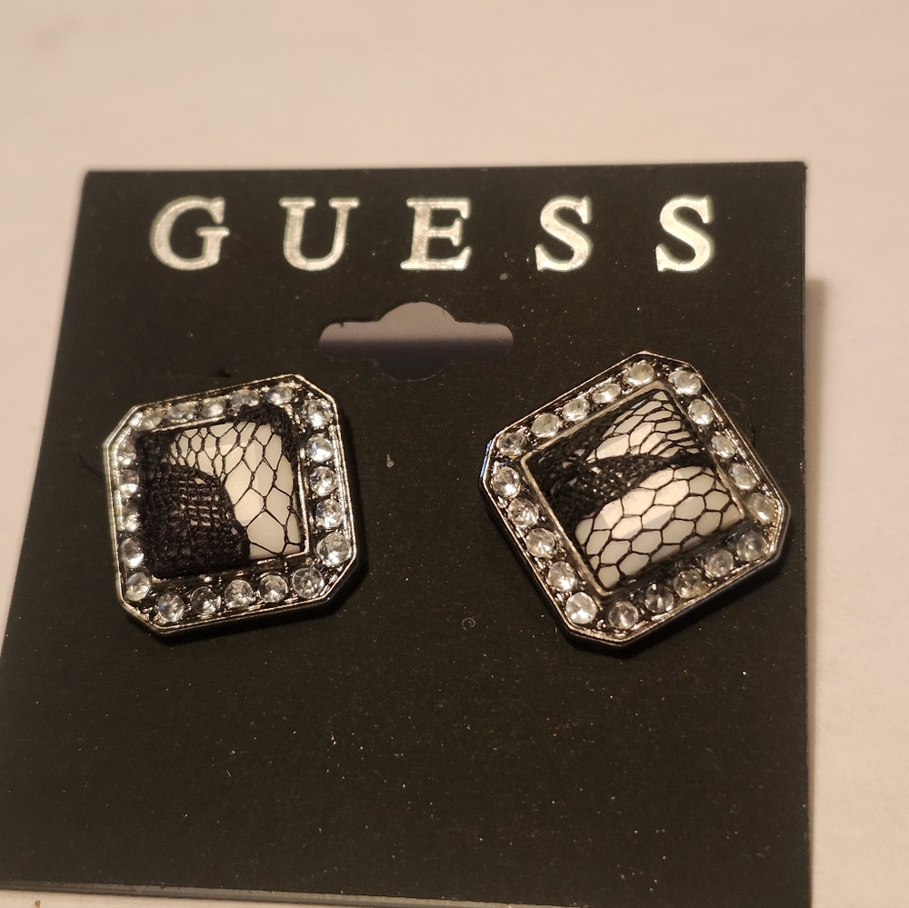 Guess Monochrome Geometric Earrings